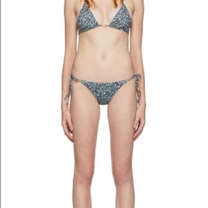 Matteau swim bikini tie bottoms and top in meadow